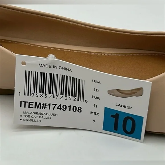 DV by Dolce Vita Melanie Blush Flats Size 10 | Patent Toe Ballet Flats NWB - Picture 12 of 13